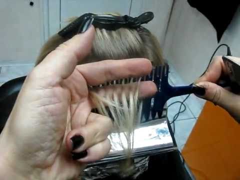 Применение расчёски для мелирования